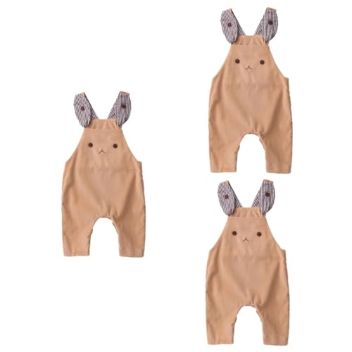 GALPADA 3st Hosenträger Jungenkleidung Babytragetuch Kleidung Für Neugeborene Jungen Neugeborener Anzug Für Jungen Outfits Mädchen Foto Requisiten Jungen Kostüme Babykostüm Baumwolle Khaki von GALPADA