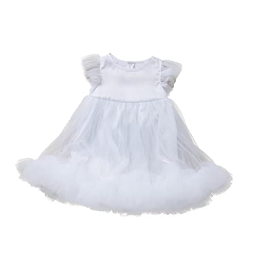 GALPADA 3st Kleid Ohne Ärmel Performance-rock Mädchen Kleiden Sich Kinderkostüm Tüllkleid Für Mädchen -tutu-rock Tutu-kleid Für Kinder Kostüm Für Kinder Kinderkleider Polyester Weiß von GALPADA