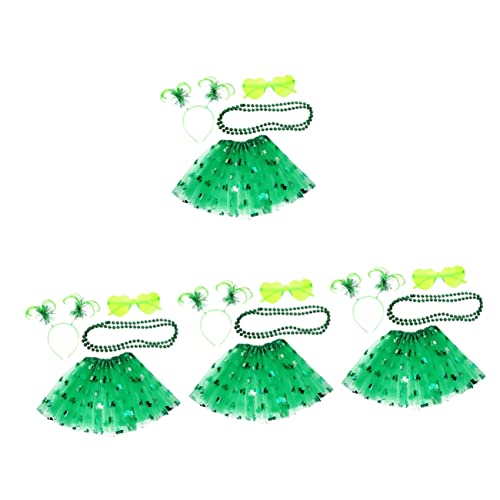 GALPADA 4 Sets Festival Rock Outfit St Patrick Kostüm Ornament Patrick'S Day Kopfschmuck Cosplay Outfits St Patrick Parades Foto Requisiten Patrick Partyzubehör Patricks Day Tutu von GALPADA