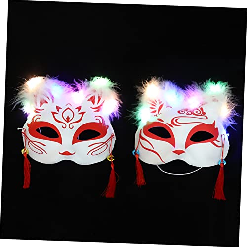 GALPADA 4 Stück Fuchsmaske Karnevalskostüm Requisite Karnevalsaugenkostüm Mardi Gras Augenkostüm Halloween Cosplay Kostüm Füchse Masken Cosplay Masken Anziehparty Maske von GALPADA