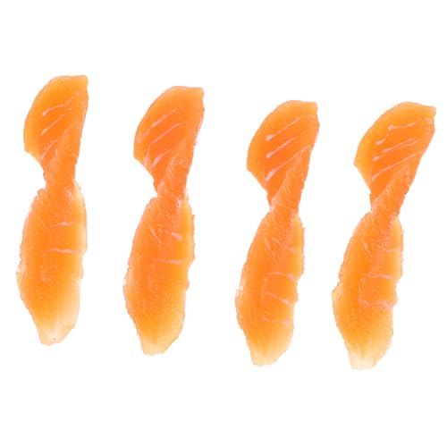 GALPADA 4 Stück Künstliche Lachsscheiben Realistische Simulation Leichtes Dekorationsmodell für Küche Party Fotorequisiten und Ladengestaltung GALPADA 4 Stück Künstliche Lachsscheiben Realistische Simulation Leichtes Dekorationsmodell für Küche Party Fotorequisiten und Ladengestaltung von GALPADA
