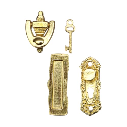 GALPADA 4 Stück Miniatur Türbeschläge Haus Miniatur Türteile Möbelbeschläge Beschläge Dekor Tür Türteile Beschläge Schmücken Dekor Golden GALPADA 4 Stück Miniatur Türbeschläge Haus Miniatur Türteile Möbelbeschläge Beschläge Dekor Tür Türteile Beschläge Schmücken Dekor Golden von GALPADA