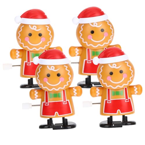 GALPADA 4 Stück Teiliges Aufziehspielzeug Lebkuchenmann aus Sicherem Lustiges Weihnachts Kinderspielzeug mit Leichtem Design Kleines für Krabbeln GALPADA 4 Stück Teiliges Aufziehspielzeug Lebkuchenmann aus Sicherem Lustiges Weihnachts Kinderspielzeug mit Leichtem Design Kleines für Krabbeln von GALPADA
