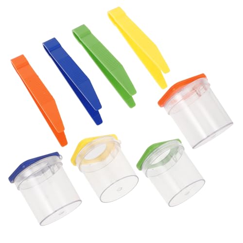 GALPADA 4 Stück Transparente Insektenbecher mit Lupe Kleine Beobachtungsbox für Wiederverwendbarer Kunststoff für Outdoor Insektenforschung und Naturerkundung GALPADA 4 Stück Transparente Insektenbecher mit Lupe Kleine Beobachtungsbox für Wiederverwendbarer Kunststoff für Outdoor Insektenforschung und Naturerkundung von GALPADA