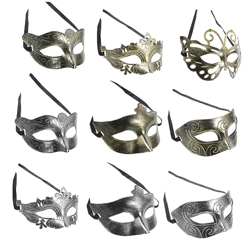 GALPADA 40 Stück Antike Maske Maske Schwarz Gesicht Maskerade-maske Masse Außerirdische Kostümmaske Maskerade-maske Für Frauen Kostüm Maskerademaske Cosplay-maske Plastik von GALPADA