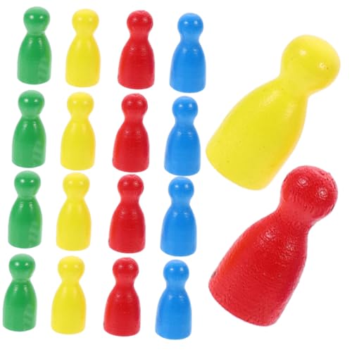 GALPADA 40 Stück Teiliges Holz Spielfiguren Leichte Kompakte Brettspiel Figuren in Rot Gelb Blau Grün Tragbare Schachspiel Zubehör für Denkspiele und Familienspiele GALPADA 40 Stück Teiliges Holz Spielfiguren Leichte Kompakte Brettspiel Figuren in Rot Gelb Blau Grün Tragbare Schachspiel Zubehör für Denkspiele und Familienspiele von GALPADA