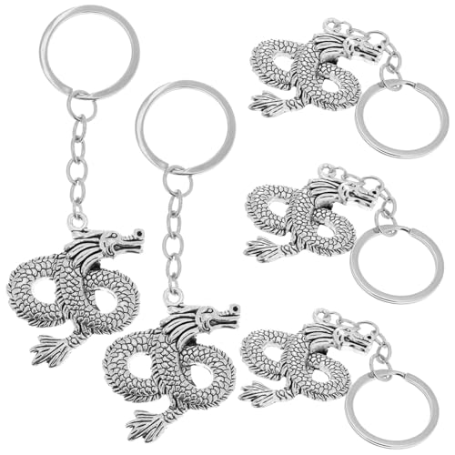 GALPADA 5 Stück Chinesischer Drachen Schlüsselanhänger aus Langlebiger Legierung Dekorative Taschenanhänger Zubehör für Schlüssel und Taschen Traditioneller Neujahrs Schmuck GALPADA 5 Stück Chinesischer Drachen Schlüsselanhänger aus Langlebiger Legierung Dekorative Taschenanhänger Zubehör für Schlüssel und Taschen Traditioneller Neujahrs Schmuck von GALPADA