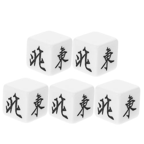 GALPADA 5 Stück Kleine Mahjong Würfel Acryl Spielwürfel mit Windrichtungszeichen Ost Süd West Nord Leichte Runde Kanten für Brettspiele Partys und Familienzusammenkünfte GALPADA 5 Stück Kleine Mahjong Würfel Acryl Spielwürfel mit Windrichtungszeichen Ost Süd West Nord Leichte Runde Kanten für Brettspiele Partys und Familienzusammenkünfte von GALPADA