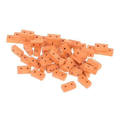 GALPADA 50 Stück Mini Ziegelsteine mit Löchern Realistische Modellbausteine für Sandtisch Landschaft DIY Miniatur Hausbau Basteln Rote Bausteine für Diorama und Puppenhaus GALPADA 50 Stück Mini Ziegelsteine mit Löchern Realistische Modellbausteine für Sandtisch Landschaft DIY Miniatur Hausbau Basteln Rote Bausteine für Diorama und Puppenhaus von GALPADA
