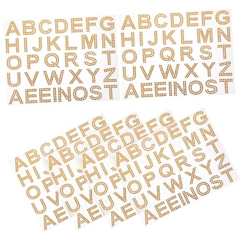 GALPADA 6 Blätter Teiliges Acryl Strassstein Selbstklebende Buchstaben Sticker Glitzer Aufkleber für DIY Kleidung Tasche Handy Dekorationen Personalisierte Schmucksteine Bastelmaterial GALPADA 6 Blätter Teiliges Acryl Strassstein Selbstklebende Buchstaben Sticker Glitzer Aufkleber für DIY Kleidung Tasche Handy Dekorationen Personalisierte Schmucksteine Bastelmaterial von GALPADA