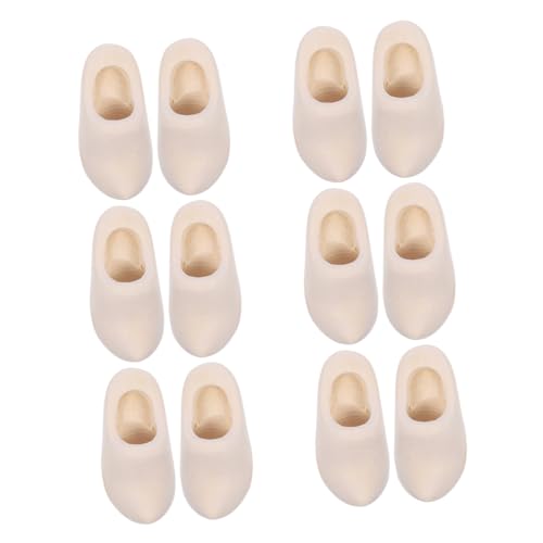 GALPADA 6 Paare Mini Holzschuhe Unbemalte Niederländische Clogs für DIY Puppenhaus Deko Blanko Miniatur Holzschuhe für Bastelprojekte und Micro Landschaft Zubehör GALPADA 6 Paare Mini Holzschuhe Unbemalte Niederländische Clogs für DIY Puppenhaus Deko Blanko Miniatur Holzschuhe für Bastelprojekte und Micro Landschaft Zubehör von GALPADA