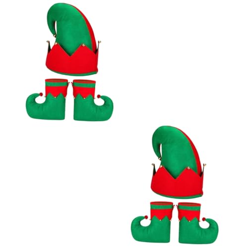GALPADA 6 Stck. Teiliges Weihnachts Elfenkostüm mit und Grünem Zwergenhut Weichen Schuhüberzügen Festliches Cosplay für Erwachsene Verkleidung für Weihnachtsfeiern und Mottopartys GALPADA 6 Stck. Teiliges Weihnachts Elfenkostüm mit und Grünem Zwergenhut Weichen Schuhüberzügen Festliches Cosplay für Erwachsene Verkleidung für Weihnachtsfeiern und Mottopartys von GALPADA