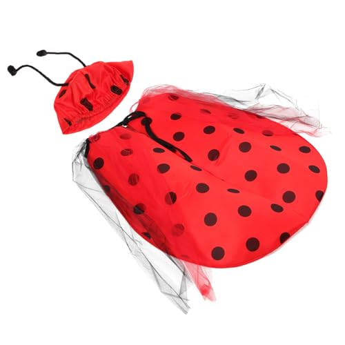 GALPADA 6 Stk Marienkäferflügel für Mädchen verkleidung kinder ' dresses wings costume Kinder Verkleidung party outfit ladybug kostuem Kostümflügel für Kinder Marienkäfer Flügel von GALPADA