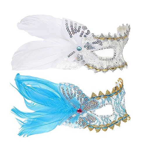 GALPADA 6 Stk Tanzmaske Halloween-masken Für Erwachsene Frauen Maskerade Masken Venezianische Party-gesichtsabdeckung Halloween-gesichtsmaske Blaue Masken Ball Ball Masken ，， von GALPADA