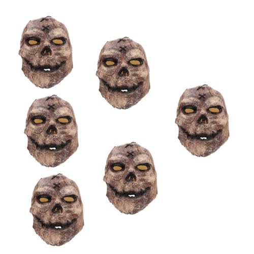 GALPADA 6 Stk Vogels cheuche Maske Vogelscheuche Kostüm Zombie-Kopf Schädelmaske gespenstisch unheimlich halloween deko halloween schminke Gruselige Party Vogelscheuche Schädel Emulsion von GALPADA