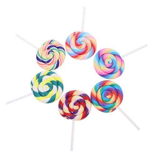 GALPADA 6 Stück Teiliges Bunte Lollipop Deko aus Weichem Polymer Clay Realistische Fake Candy Modelle für DIY Bastelprojekte Einfache Handhabung für Süßigkeiten Partys und Kreative GALPADA 6 Stück Teiliges Bunte Lollipop Deko aus Weichem Polymer Clay Realistische Fake Candy Modelle für DIY Bastelprojekte Einfache Handhabung für Süßigkeiten Partys und Kreative von GALPADA