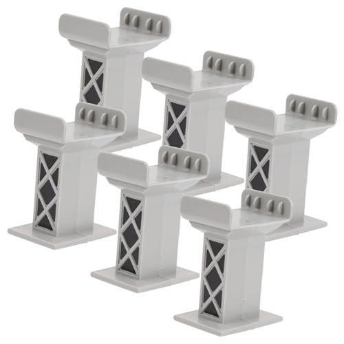 GALPADA 6 Stück Teiliges Eisenbahn Brückenpfeiler aus Stabilem Material Kompatibel mit Holzspielzeug Zugschienen Kleine Brückenstützen für Zugset Zubehör GALPADA 6 Stück Teiliges Eisenbahn Brückenpfeiler aus Stabilem Material Kompatibel mit Holzspielzeug Zugschienen Kleine Brückenstützen für Zugset Zubehör von GALPADA