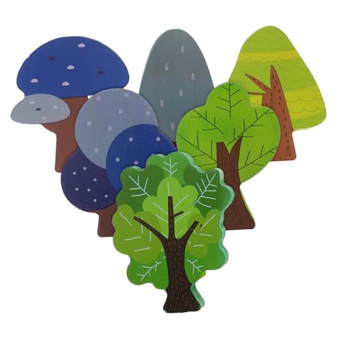 GALPADA 6 Stück Teiliges Mini Holzbaum-Set für Holzeisenbahn Realistische Bemalte Steckbäume als Zubehör für Spielzeugeisenbahn Einfach Montierbar Fördert Motorische und Räumliche GALPADA 6 Stück Teiliges Mini Holzbaum-Set für Holzeisenbahn Realistische Bemalte Steckbäume als Zubehör für Spielzeugeisenbahn Einfach Montierbar Fördert Motorische und Räumliche von GALPADA