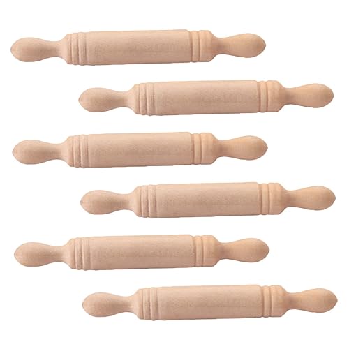 GALPADA 6 Stück Teiliges Mini Nudelholz aus Holz Kindersicher und Geruchsfrei Mini Küchenzubehör für Puppenhaus Tragbar und Langlebig für DIY Miniaturküchen und Spielzeugdekoration GALPADA 6 Stück Teiliges Mini Nudelholz aus Holz Kindersicher und Geruchsfrei Mini Küchenzubehör für Puppenhaus Tragbar und Langlebig für DIY Miniaturküchen und Spielzeugdekoration von GALPADA