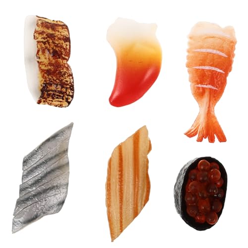 GALPADA 6 Stück Teiliges Miniatur-Sushi Modell Realistische Japanische Reisbällchen Sashimi Simulation Essbare Deko Puppenhaus Geschirr Küchendekoration GALPADA 6 Stück Teiliges Miniatur-Sushi Modell Realistische Japanische Reisbällchen Sashimi Simulation Essbare Deko Puppenhaus Geschirr Küchendekoration von GALPADA