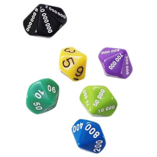 GALPADA 6 Stück Teiliges Polyedrisches Spielwürfel Mehrseitige Kunststoff Würfel in Zufallsfarben Robuste Brettspiel Würfel für Party Tabletop Lernspiele und Spielzubehör Zufällige Farbe GALPADA 6 Stück Teiliges Polyedrisches Spielwürfel Mehrseitige Kunststoff Würfel in Zufallsfarben Robuste Brettspiel Würfel für Party Tabletop Lernspiele und Spielzubehör Zufällige Farbe von GALPADA