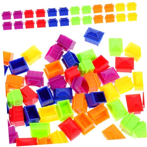 GALPADA 60 Stück Teiliges Brettspiel Ersatzspielsteine in Farben Kleine Hausfiguren für Gesellschaftsspiele und Rich Man Brettspiel Robuste Kunststoffspielsteine für Familien Freundespiele GALPADA 60 Stück Teiliges Brettspiel Ersatzspielsteine in Farben Kleine Hausfiguren für Gesellschaftsspiele und Rich Man Brettspiel Robuste Kunststoffspielsteine für Familien Freundespiele von GALPADA