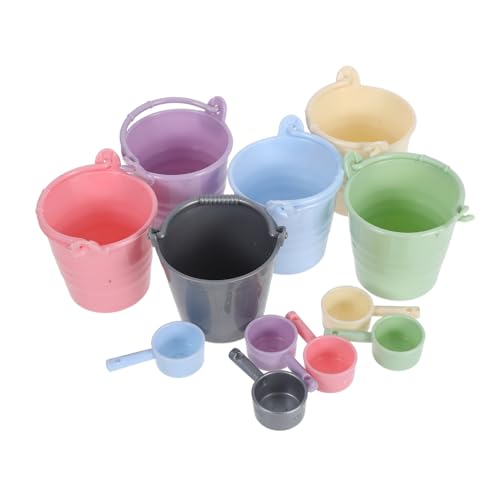 GALPADA Miniatur Eimer für Kinder 6 Stück Strandspielzeug Wassereimer Puppenhaus Zubehör Kinderfreundliches Gartenspielzeug Attraktives Design für Kleinkinder GALPADA Miniatur Eimer für Kinder 6 Stück Strandspielzeug Wassereimer Puppenhaus Zubehör Kinderfreundliches Gartenspielzeug Attraktives Design für Kleinkinder von GALPADA