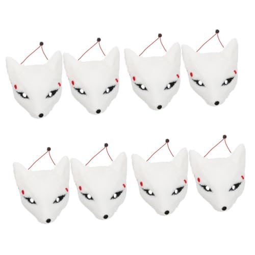 GALPADA 8 Stk Plüsch-Fuchs-Maske Wiederverwendbare Tiermaske Halloween-Kostümzubehör Halloween-Masken Wolfsmaske halloween costume halloween kleidung Füchse Maske tragbare Partymaske PVC von GALPADA