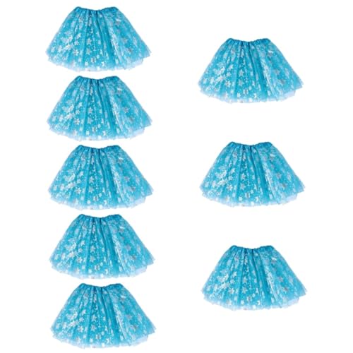 GALPADA 8St Schneeflockenrock für Kinder Tüllkleid für Mädchen Tutu-Kleid mit Schneeflocken kinder ballettkleidung Kinder Prinzessinnenrock glitzer rock Tutu-Rock Partyrock Polyester Blue von GALPADA