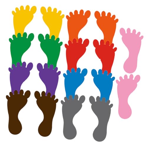 GALPADA 9 Paare Selbstklebende Fußabdruck Bodenaufkleber Bunte Wasserfeste PVC Sticker für Kindergarten Klassenzimmer Kinderzimmer Dekoration rutschfeste DIY Fußabdrücke Zufällige Farbe GALPADA 9 Paare Selbstklebende Fußabdruck Bodenaufkleber Bunte Wasserfeste PVC Sticker für Kindergarten Klassenzimmer Kinderzimmer Dekoration rutschfeste DIY Fußabdrücke Zufällige Farbe von GALPADA