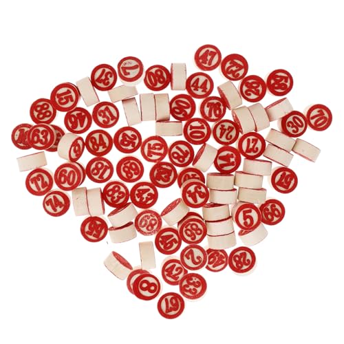 GALPADA 90 Stück Teiliges Holz Zahlen Schachspiel Spielsteine Doppelseitig Rot Family Game Zubehör Vielseitig für Lernspiele und Brettspiele GALPADA 90 Stück Teiliges Holz Zahlen Schachspiel Spielsteine Doppelseitig Rot Family Game Zubehör Vielseitig für Lernspiele und Brettspiele von GALPADA