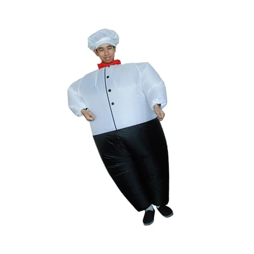 GALPADA Aufblasbares Fat Chef Cosplay Kostüm für Erwachsene Cartoon Kochanzug mit Batteriebetriebenem Leichtes Polyester Atmungsaktiv für Halloween Party Karneval Fasching GALPADA Aufblasbares Fat Chef Cosplay Kostüm für Erwachsene Cartoon Kochanzug mit Batteriebetriebenem Leichtes Polyester Atmungsaktiv für Halloween Party Karneval Fasching von GALPADA