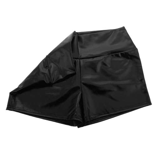 GALPADA Bühnenleistungshorts Metallic-shorts Tanzhosen Für Mädchen Mädchen Kurze Hosen Szenenzubehör Heiße Shorts Heiße Shorts Für Damen Party-shorts Mini-shorts Tanzoutfits Pu-leder Black von GALPADA