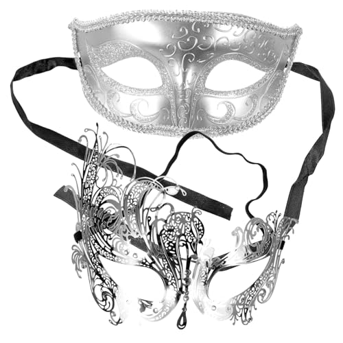 GALPADA Cosplay Maske Für Kostümparty Dekorative Metallmaske Mit Strass Für änner Und Frauen Ideal Für Festival Halloween Und Party Fotografie von GALPADA