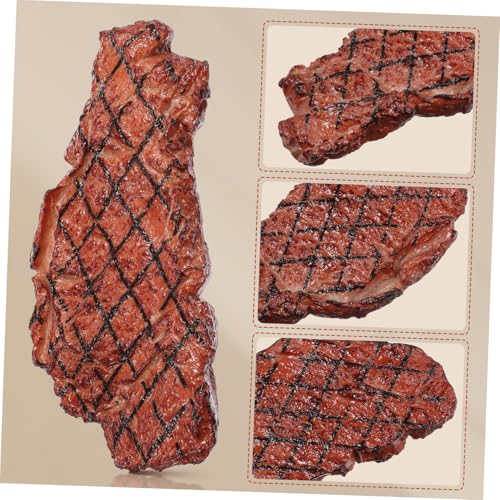 GALPADA Dekoratives Steak Modell aus Kunststoff Realistische Attrappe mit Natürlicher Haptik Leichtes Fotorequisit Deko Lebensmittel Fotografie Prop und Lernhilfe GALPADA Dekoratives Steak Modell aus Kunststoff Realistische Attrappe mit Natürlicher Haptik Leichtes Fotorequisit Deko Lebensmittel Fotografie Prop und Lernhilfe von GALPADA