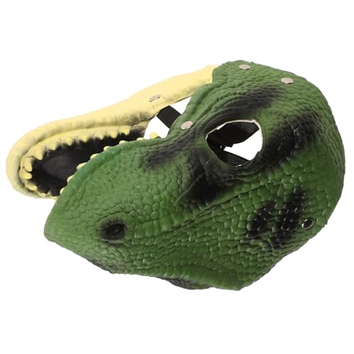 GALPADA Dinosaurier-kopfbedeckung Tyrannosaurus-maske Halloween-dinosaurier-kopfmaske Cosplay-requisite Cosplay-partymaske Halloween-cosplay-maske Cosplay-dinosaurier-kostüm Emulsion Green von GALPADA