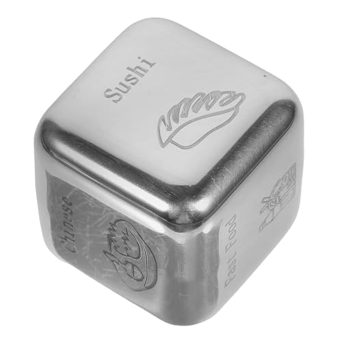 GALPADA Edelstahl Würfel Klein Robust Leicht für Essensentscheidung Partyspiel Unterhaltung Familie Bar Entscheidungsspielzeug GALPADA Edelstahl Würfel Klein Robust Leicht für Essensentscheidung Partyspiel Unterhaltung Familie Bar Entscheidungsspielzeug von GALPADA