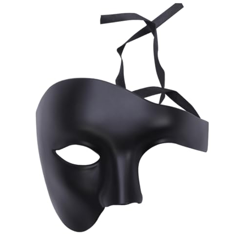 GALPADA Einäugige Halloween Maske Retro Halbsicht Maske Für Karneval Und Cosplay Schwarze Augenmaske Für Party Und Festival Als Kostümzubehör von GALPADA