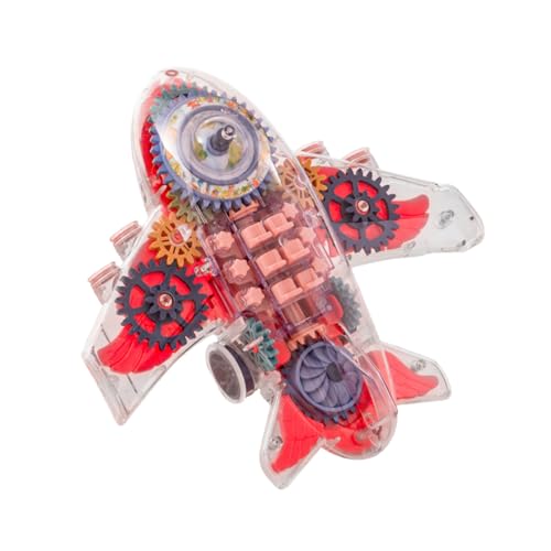 GALPADA Elektrisches Flugzeug Langlebiges Kunststoffmodell mit Transparentem Getriebe Rotes Mobiles für Drinnen Sicher Abgerundete Kanten für Jungen und Mädchen GALPADA Elektrisches Flugzeug Langlebiges Kunststoffmodell mit Transparentem Getriebe Rotes Mobiles für Drinnen Sicher Abgerundete Kanten für Jungen und Mädchen von GALPADA