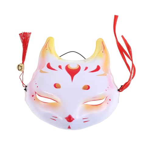 GALPADA Fuchs Maske Japanische Maske Neuartige Masken Maske Für Halloween Japanische Fuchsmaske Partymaske Fuchs Halbmaske Japanische Katzenmaske Maske Halbes Gesicht Cosplay-maske Plastik von GALPADA