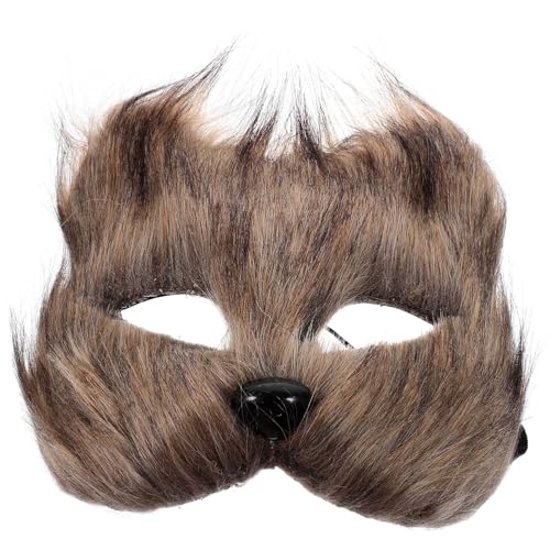 GALPADA Fuchs-Maske Kunstfell Therian-Maske Maskerade-Maske Halloween-Tiermaske Fuchs-Kostüm Kopfbedeckung Neuheit Rolle So Tun Als Ob Cosplay Anziehzubehör Party-Requisiten von GALPADA