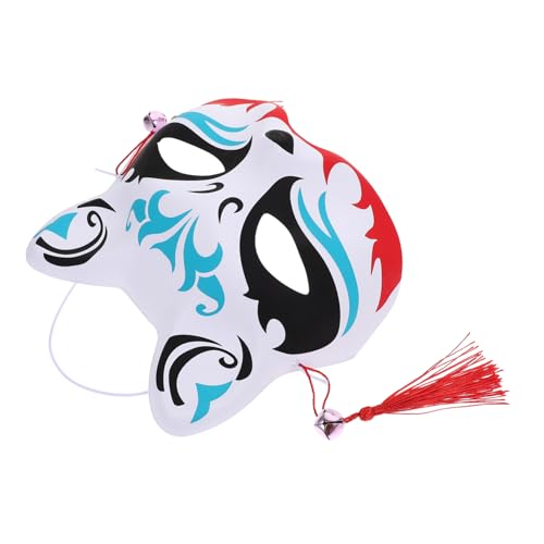 GALPADA Fuchs Maske japanische Fuchsmasken Fuchs-Halloween Maskerade-Kostüm-Requisite halloween masken halloweenmaske Tier-Cosplay-Maske Halbgesichts-Katzenmaske für Maskerade Plastik Blue von GALPADA