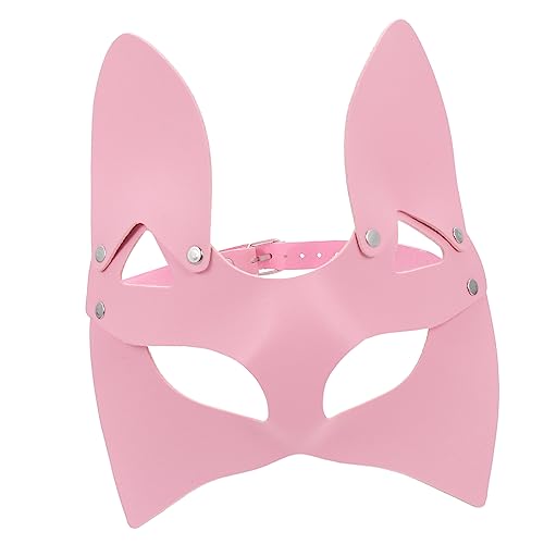 GALPADA Fuchsmaske aus Halloween-Cosplay-Kostüm Halloween-Dekor Tier mit halbem Gesicht Kostüme für halloween costume halloween kleidung Cosplay-Halbmasken Halloween- Rosa von GALPADA