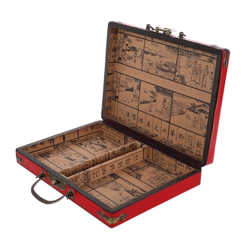 GALPADA Große Chinesische Mahjong Aufbewahrungsbox mit Griff Vintage Stil Robuste Praktische Material Vielseitige Aufbewahrung für Mahjongsteine und Zubehör Stilvolles Design mit GALPADA Große Chinesische Mahjong Aufbewahrungsbox mit Griff Vintage Stil Robuste Praktische Material Vielseitige Aufbewahrung für Mahjongsteine und Zubehör Stilvolles Design mit von GALPADA
