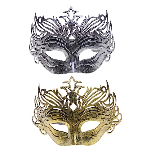 GALPADA Halloween Maske Aus Antikem Mit Goldener Retro Optik Halbe Gesichtsdekoration Für Maskierte Ballpartys Und Feierlichkeiten Ideal Für änner Und Frauen von GALPADA