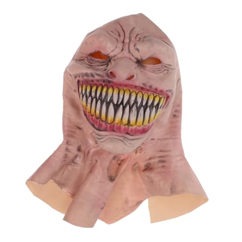 GALPADA Halloween-Maske Masken-Cosplay Halloweenkostüm Clown-Maske Halloween-Zombie halloween mitgebsel halloween oblaten Halloween-Gesichtsmaske atmungsaktive Teufelsmaske Emulsion Khaki von GALPADA