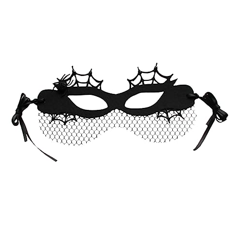 GALPADA Halloween-Spinnenmaske Cosplay-Kostüm Party-Masken-Requisite Halloween-Maske halloween mitgebsel halloween oblaten Cosplay-Maske Partymaske für Frauen Gittergewebe Black von GALPADA