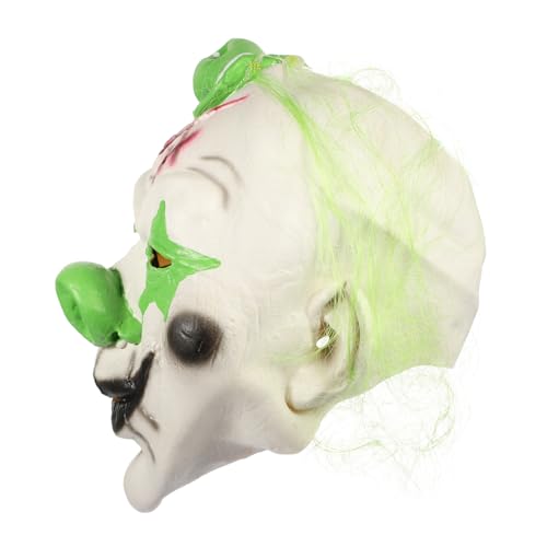 GALPADA Halloween-clown-maske Halloween-clown-cosplay Halloween Gruselig Gruseliger Clown Halloween-cosplay-masken Clown-cosplay-requisiten Clown Kostüm Maske Maske Perücken Emulsion Green von GALPADA