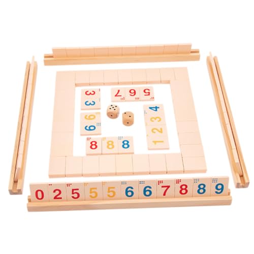 GALPADA Holz Brettspiel Shut The Box Würfelspiel Spielbrett für Erwachsene und Pädagogisches Partyspiel Glatte Oberfläche Fördert Rechenfähigkeiten und Familienspaß GALPADA Holz Brettspiel Shut The Box Würfelspiel Spielbrett für Erwachsene und Pädagogisches Partyspiel Glatte Oberfläche Fördert Rechenfähigkeiten und Familienspaß von GALPADA