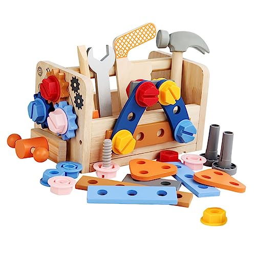 GALPADA Holz Werkzeugkasten für Tragbares Spielzeugset aus Holz Pädagogisches Werkzeugspielzeug für Kleinkinder Kognitive Entwicklung Robust und Sicher für Drinnen und Draußen GALPADA Holz Werkzeugkasten für Tragbares Spielzeugset aus Holz Pädagogisches Werkzeugspielzeug für Kleinkinder Kognitive Entwicklung Robust und Sicher für Drinnen und Draußen von GALPADA